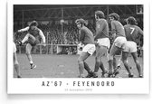Walljar - AZ'67 - Feyenoord '72 - Zwart wit poster