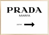 Poster Met Metaal Gouden Lijst - Prada Marfa Poster