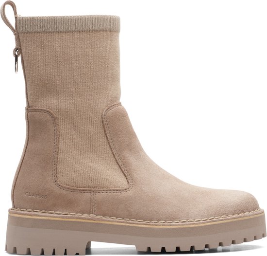 Clarks - Dames schoenen - Rock Knit - D - Beige - maat 4,5 | bol.com