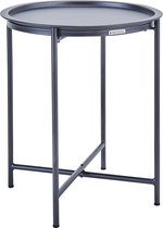 NATERIAL - Table d'appoint Plein air MOBIS - Table de jardin - Plateau amovible - Ø45 cm - Table basse - acier - anthracite