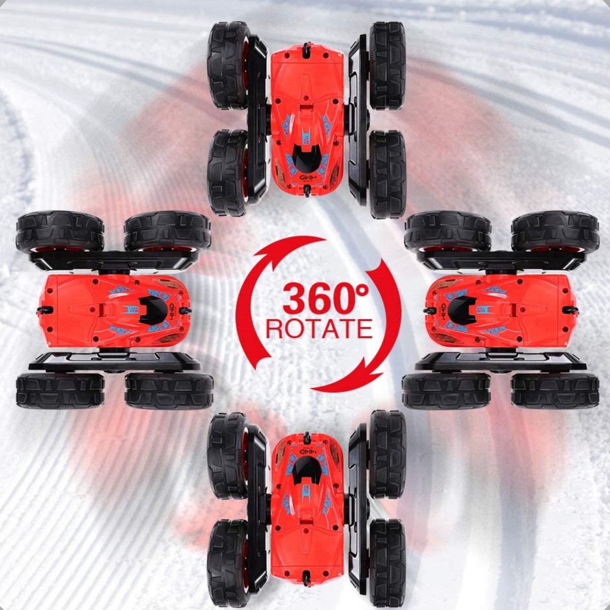 HyperWheels - Bestuurbare Auto voor Jongens - Speelgoed Stuntauto voor Binnen of Buiten - Rood met Zwart - incl. 2 accu's — afbeelding 7