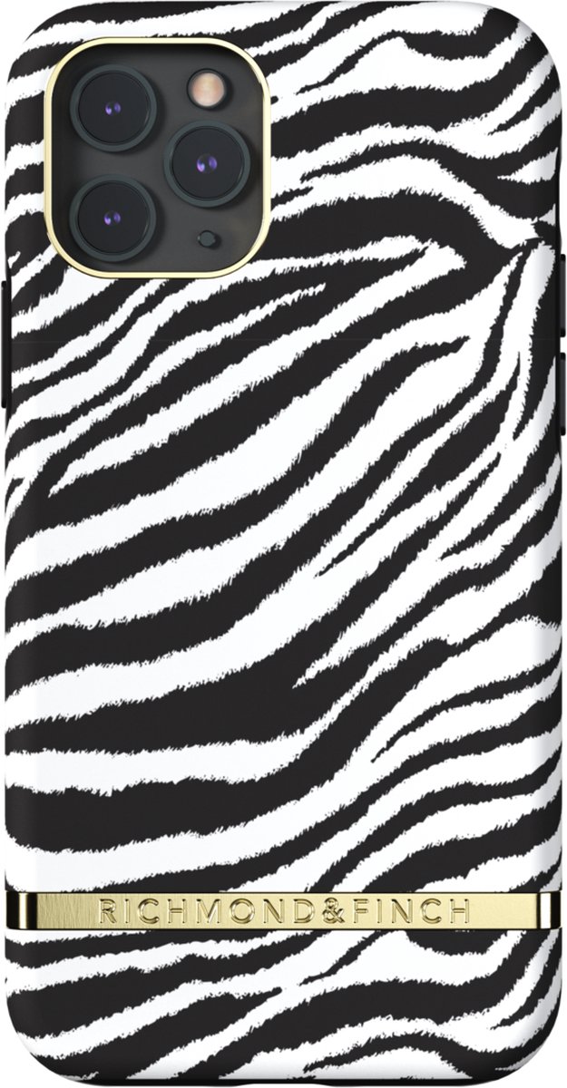 Richmond & Finch Zebra zebraprint hoesje voor iPhone 11 Pro - zwart