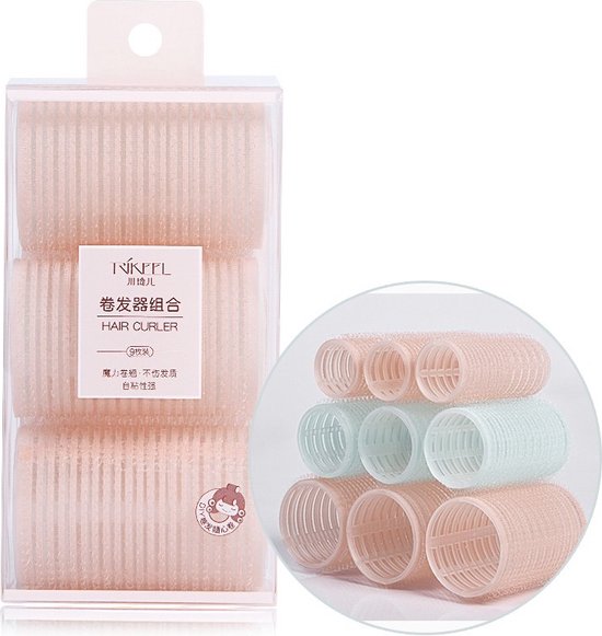 9 Bigoudis Plastique 3 Tailles