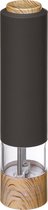 Elektrische pepermolen kunststof zwart 22 cm inclusief 4x AA batterijen - Pepermaler - Kruiden en specerijen vermalers