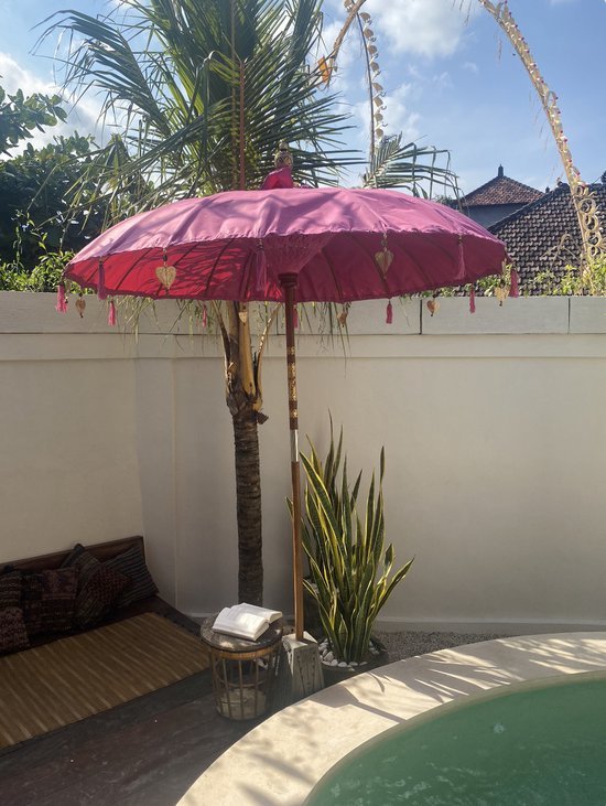 Elektrisch nikkel vleugel Ombrella Parasols™️ | From Bali with love ♡ | 3 meter breed x 2.5 meter hoog  | Roze |... | bol.com