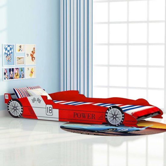 vidaXL Kinder race auto bed - 90x200 cm - Rood