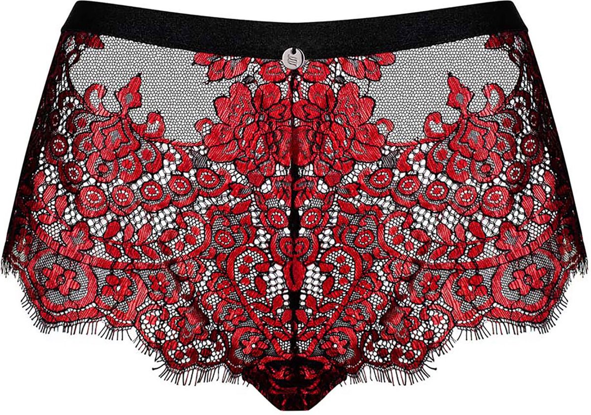 Redessia Kanten Slip - Rood/Zwart