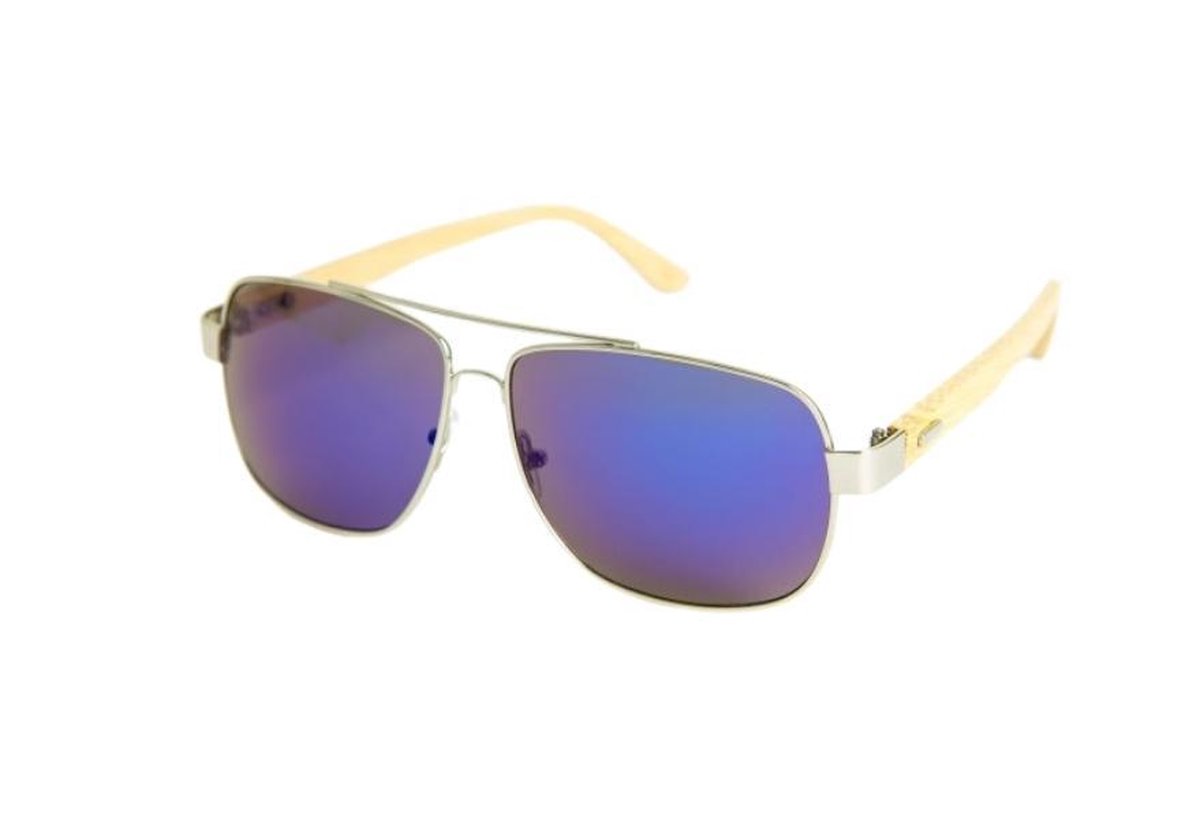 Aviator gepolariseerde zonnebril blauwe glazen - Heren zonnebril