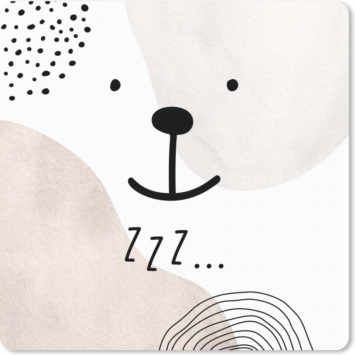 Muismat 30x30 cm - Mousepad Spreuken - Quotes - Zzz... - Baby - Kids - Kinderen - Muismatten