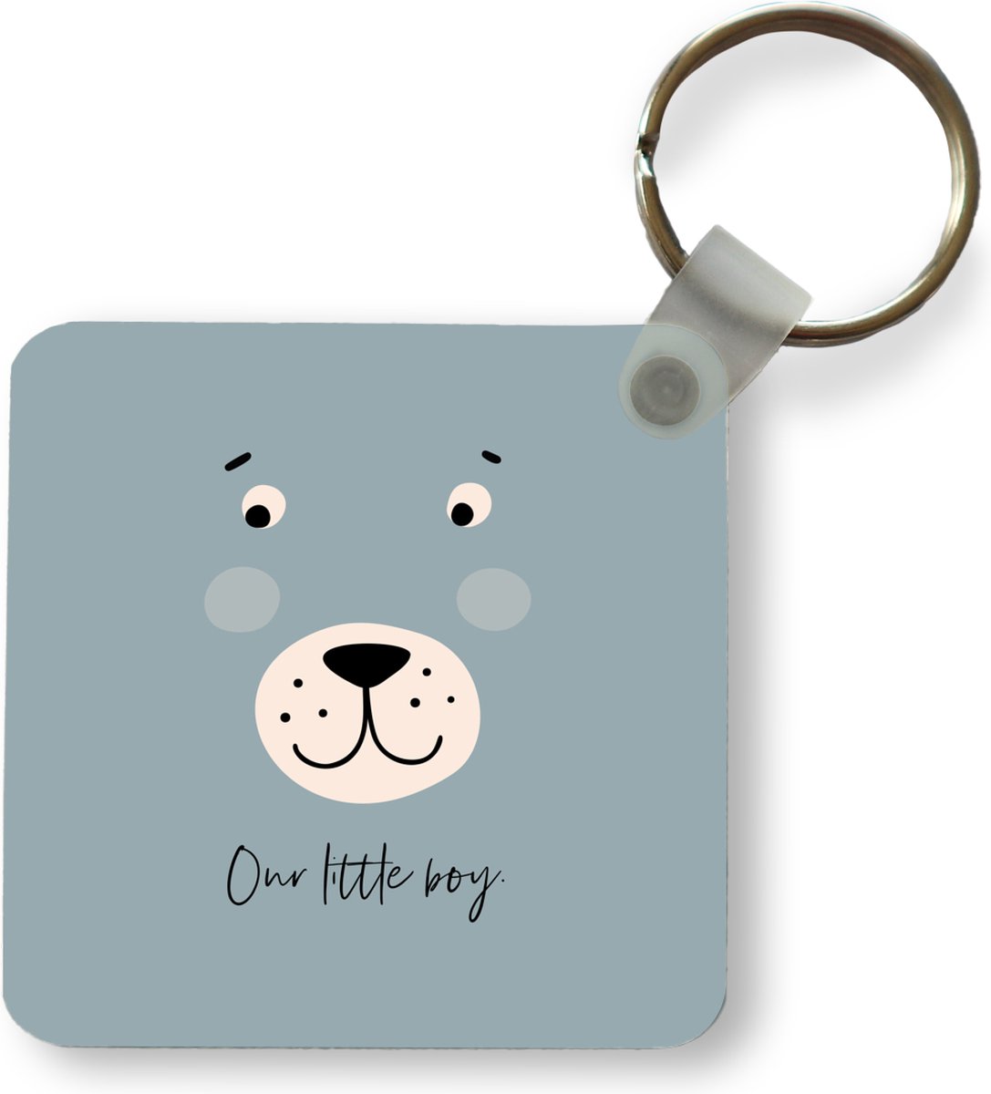 Sleutelhanger - Uitdeelcadeautjes - Quotes - Our little boy - Spreuken - Jongens - Kids - Baby - Jongetje - Plastic