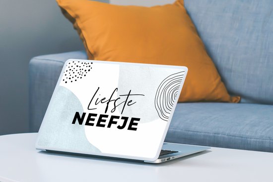 Sticker ordinateur portable - 12,3 pouces - Proverbes - 'Dearest neveu' - Citations - Pastel