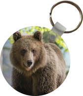 Porte-clés - Ours - Marron - Forêt - Plastique - Rond - Cadeaux à distribuer