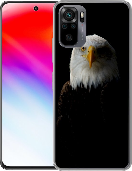 Coque Xiaomi Redmi Note 10 - Aigle - Vogel - Zwart - Coque de téléphone en Siliconen