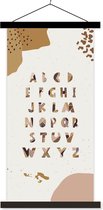 Affiche scolaire - Alphabet - Wit - Bébé - 60x120 cm - Lattes noires