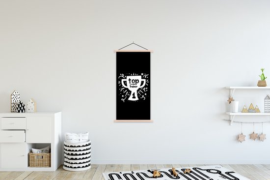 Porte-affiche avec affiche - Affiche scolaire - Devis - Entraîneur - Sport - 60x120 cm - lattes vierges