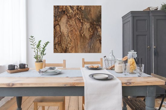 Poster Structure - Tronc d'arbre - Nature - 100x100 cm XXL