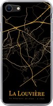 Geschikt voor iPhone 8 hoesje - La Louvière - Kaart - Goud - Siliconen Telefoonhoesje