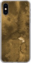 Coque pour iPhone X - Or - Peinture - Abstrait - Coque de téléphone en Siliconen