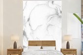 Behang - Fotobehang Marmer - Grijs - Patronen - Breedte 160 cm x hoogte 240 cm