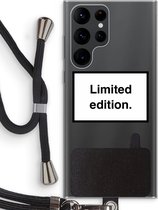 Case Company® - Samsung Galaxy S22 Ultra hoesje met Koord - Limited edition - Telefoonhoesje met Zwart Koord - Bescherming aan alle Kanten en Over de Schermrand