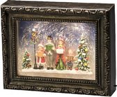 fotolijst kerstkoor led 5,5 x 19,5 cm bruin
