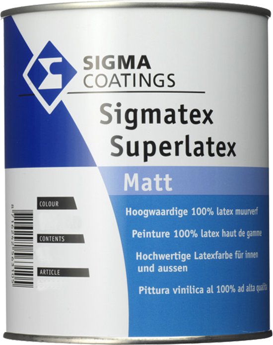 Sigmatex Superlatex Matt 1 liter Wit