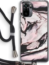 Case Company® - Xiaomi Redmi Note 10 Pro hoesje met Koord - Roze stroom - Telefoonhoesje met Zwart Koord - Bescherming aan alle Kanten en Over de Schermrand