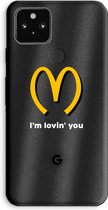 Case Company® - Google Pixel 5a 5G hoesje - I'm lovin' you - Soft Cover Telefoonhoesje - Bescherming aan alle Kanten en Schermrand