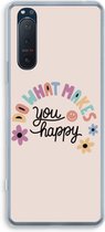 Case Company® - Sony Xperia 5 II hoesje - Happy days - Soft Cover Telefoonhoesje - Bescherming aan alle Kanten en Schermrand