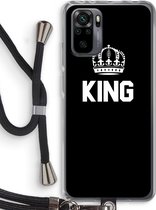 Case Company® - Xiaomi Redmi Note 10 Pro hoesje met Koord - King zwart - Telefoonhoesje met Zwart Koord - Bescherming aan alle Kanten en Over de Schermrand