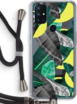 Case Company® - OnePlus Nord N10 5G hoesje met Koord - Fantasie jungle - Telefoonhoesje met Zwart Koord - Bescherming aan alle Kanten en Over de Schermrand