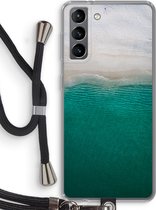 Case Company® - Samsung Galaxy S21 hoesje met Koord - Stranded - Telefoonhoesje met Zwart Koord - Bescherming aan alle Kanten en Over de Schermrand