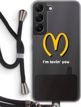 Case Company® - Samsung Galaxy S22 hoesje met Koord - I'm lovin' you - Telefoonhoesje met Zwart Koord - Bescherming aan alle Kanten en Over de Schermrand