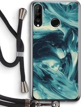 Case Company® - Huawei P30 Lite hoesje met Koord - Dreaming About Whales - Telefoonhoesje met Zwart Koord - Bescherming aan alle Kanten en Over de Schermrand