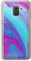 Case Company® - Samsung Galaxy A8 (2018) hoesje - Zweverige regenboog - Soft Cover Telefoonhoesje - Bescherming aan alle Kanten en Schermrand