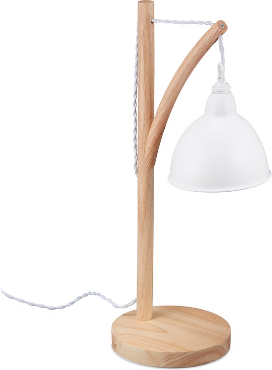 Relaxdays tafellamp - hangende lampenkap - bureaulamp - modern - industrieel - kleurkeuze