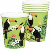 feestbekers Toekan 25 cl 6 stuks groen