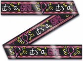 markeerlint It's a girl zwart 12 meter