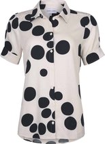 Witte blouse met zwarte stippen