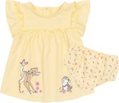 Robe bébé jaune à volants + culotte - Bambi DISNEY / 74