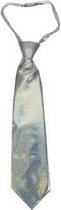 stropdas glitters unisex zilver one size