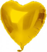 folieballon Hart 45 cm goud