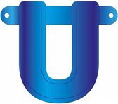 slingerletter U 12,5 x 11 cm karton blauw