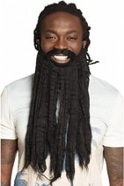 baard Rasta heren lang zwart 45 cm