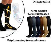 6-Paar Therapeutische Compressiesokken in Zwart, Grijs en Wit ( 36-41)