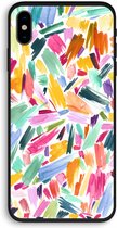 Case Company® - iPhone XS hoesje - Watercolor Brushstrokes - Biologisch Afbreekbaar Telefoonhoesje - Bescherming alle Kanten en Schermrand