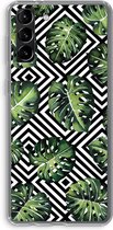 Case Company® - Samsung Galaxy S21 Plus hoesje - Geometrische jungle - Soft Cover Telefoonhoesje - Bescherming aan alle Kanten en Schermrand