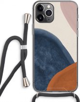 Case Company® - iPhone 11 Pro hoesje met Koord - Geo #1 - Telefoonhoesje met Zwart Koord - Extra Bescherming aan alle Kanten en Over de Schermrand