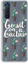 Case Company® - Sony Xperia 5 II hoesje - Cactus quote - Soft Cover Telefoonhoesje - Bescherming aan alle Kanten en Schermrand