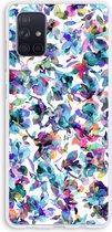 Case Company® - Samsung Galaxy A71 hoesje - Hibiscus Flowers - Soft Cover Telefoonhoesje - Bescherming aan alle Kanten en Schermrand
